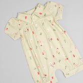 Macacão Zíper - Curto - Algodão Egípcio - Joaninha Verdinho